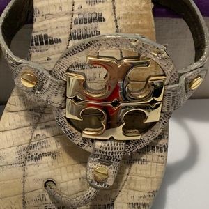 Snakeskin Tory Burch miller Sandles